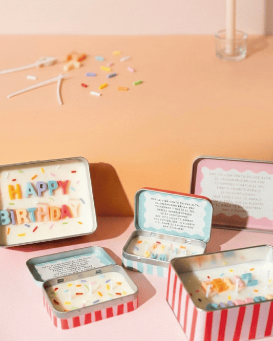 Velita en lata Feliz Cumpleaños